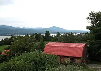 View of the north shore of the St. Lawrence River