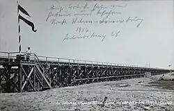 850 metre long wooden bridge near Poddubówek built in 3 weeks during WWI