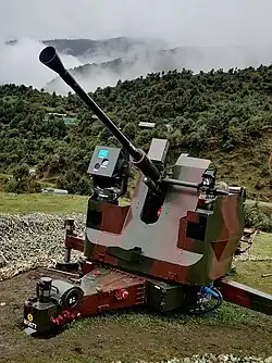 Upgraded L70 gun of the Indian Army deployed in North East India