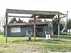 Abandoned gas station at Indianhoma OK, 3-2025