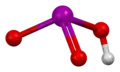 Ball-and-stick model of iodic acid