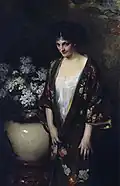 Irving Wiles. Brown Kimono (Portrait of Kathryn Beta La Forque) (1908). Oil on canvas. Smithsonian American Art Museum