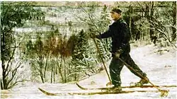 Isaak Brodsky, "Kliment Voroshilov skiing"