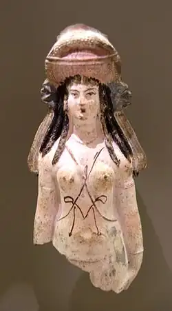 Isis-Aphrodite, polychrome terracotta, Alexandria, first century CE