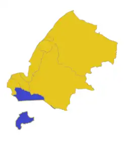 Location of Trnovo within the city of Istočno Sarajevo