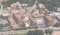 Bird's-eye view of the Health Science Center