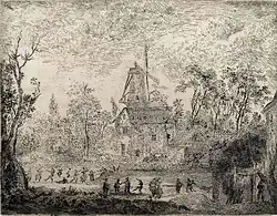 Country Fair Near a Windmill (1889) etching, 13.8 × 17.8&nbsp;cm, Museum of Fine Arts, Ghent