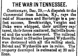 newspaper article with pro-Union view