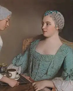 The breakfast, 1754, pastel on vellum
