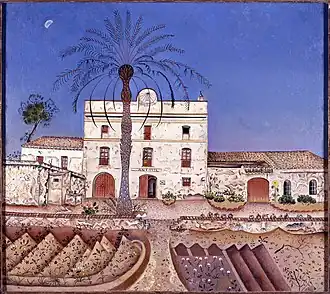 Joan Miró, 1918, La casa de la palmera (House with Palm Tree), oil on canvas, 65 x 73 cm