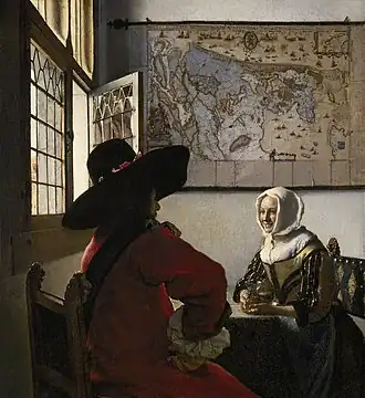 Johannes Vermeer, Officer and Laughing Girl, 1657