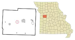 Location of Centerview, Missouri