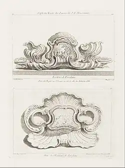 Designs for a porcelain writing set by Juste-Aurèle Meissonnier (1748)