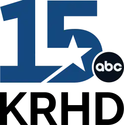 A blue 15 with a star punched out of the lower counter of the 5. The ABC logo appears to the lower right, overlapping the 5. Beneath are the letters K R H D.