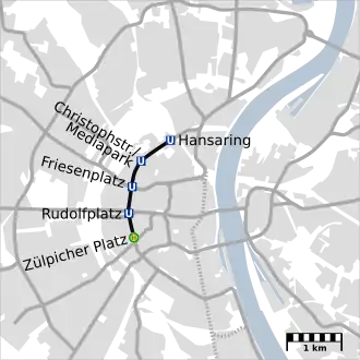 Map of the ring tunnel