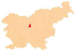 The location of the Municipality of Domžale