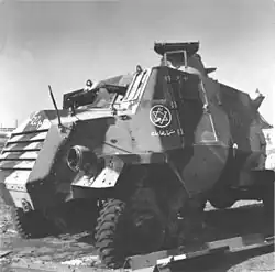 Otter armoured car captured by the Haganah from the Arab Liberation Army in 1948.