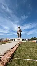 108-feet bronze statue of 'Nadaprabhu' Kempegowda at the Kempegowda International Airport[37]