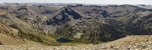 Kennedy Lake and north aspect of Kennedy Peak seen from Leavitt Peak