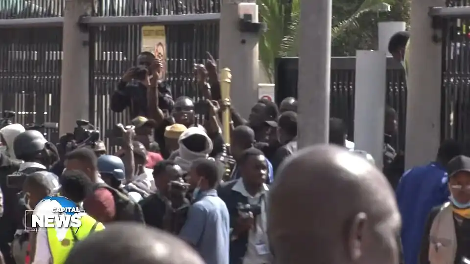 Gen-Z Kenyans take to the streets to protest a tax hike in 2024.