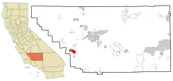 Location in Kern County and the state of California