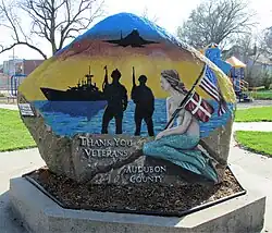 The Audubon County Freedom Rock located in Kimballton