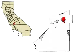 Location in Kings County and the state of California