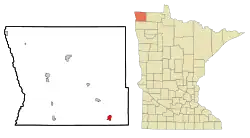 Location of Karlstad, Minnesota