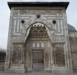 Image 46Entrance portal of the Karatay Madrasa in Konya (c. 1251) (from Culture of Turkey)