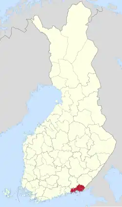 Location of Kotka-Hamina sub-region