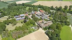 View from helicopter of hamlet
