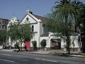 The entrance of Nuestra Señora Reina de los Ángeles (La Placita Church)Chapel located at 535&nbsp;North Main Street in Downtown Los Angeles on July&nbsp;20, 2007.