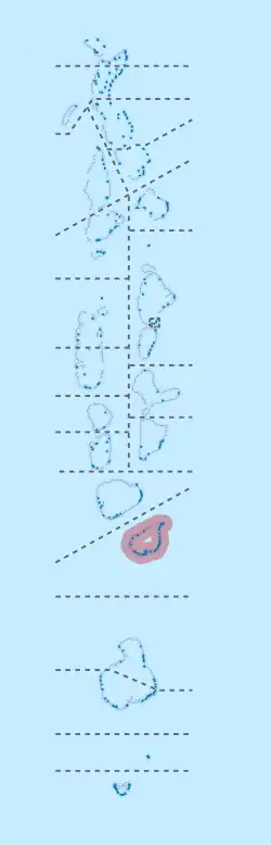Location of Laamu in Maldives