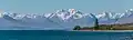 Mount Ross and Mount Chevalier centred, viewed from Lake Tekapo.