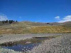 Photo from September 2018 looking from the Lamar River to the northeast toward Bison Peak