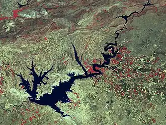 Landsat7 image of post-Atatürk Dam, Harran (August 24, 2002)