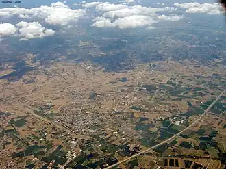 An aerial picture of Lagkadas.