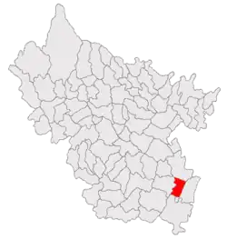 Location in Buzău County
