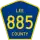 County Road 885 marker
