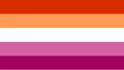 Five-stripes variant of orange-pink flag