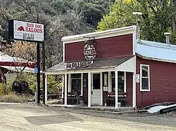 The slogan posted on a sign at a bar in Jarbidge, Nevada