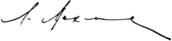 Lev Mekhlis's signature