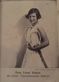 Photograph of Liesl Herbst from 1930