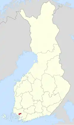 Location of Lieto in Finland