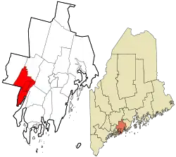 Location in Lincoln County and the state of Maine.