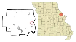 Location of Foley, Missouri