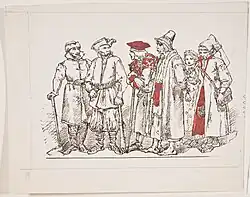 karta ręcznie kolorowana przez Jana Matejkę