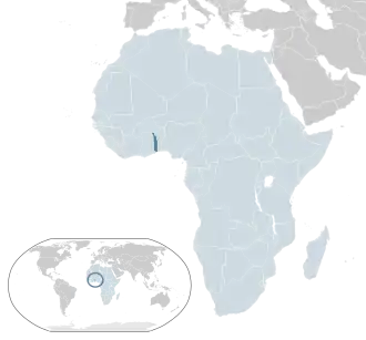 Location of Togo