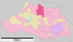 Location of Kumagaya in Saitama Prefecture