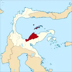 Location within Central Sulawesi